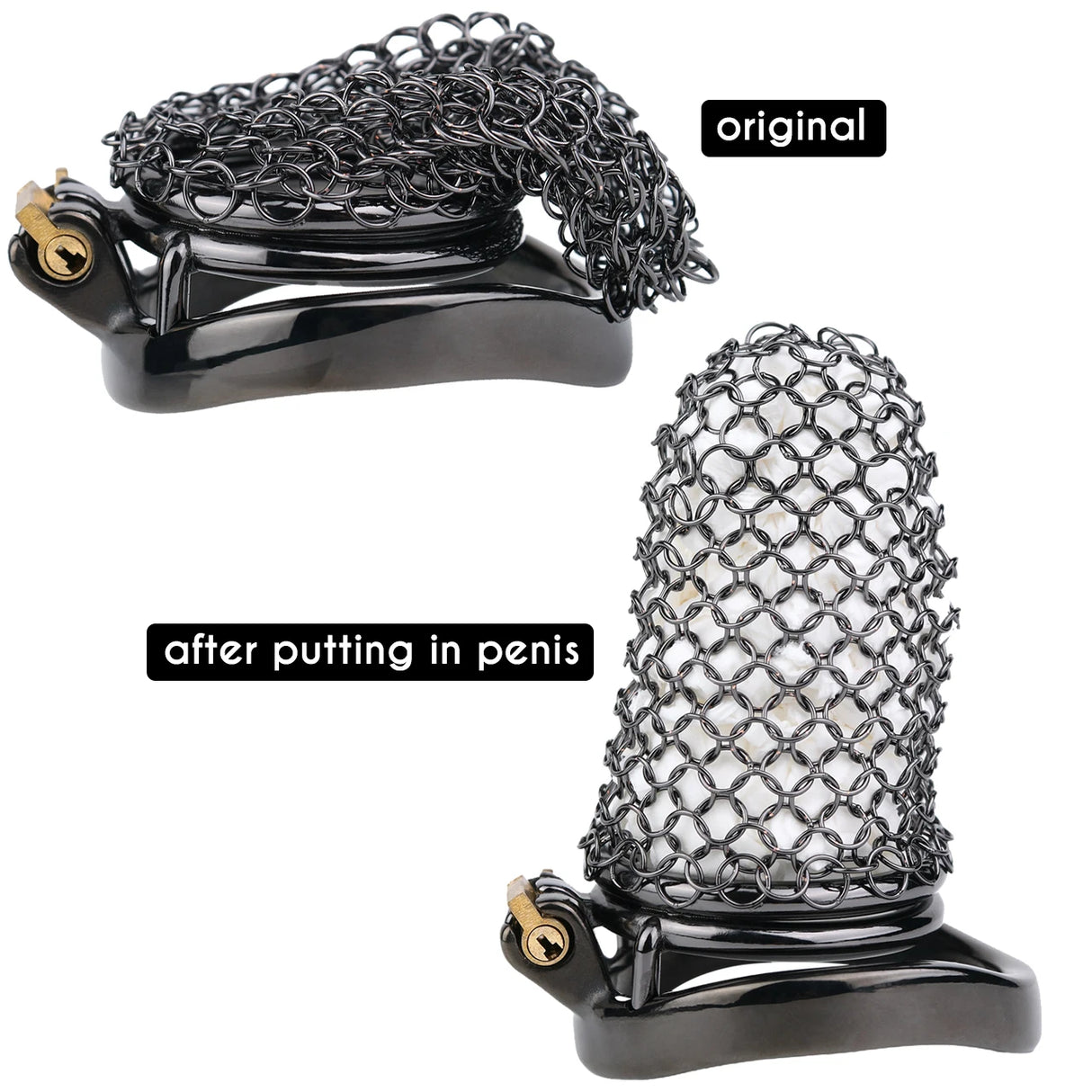 The Onyx Veil Chastity Cage