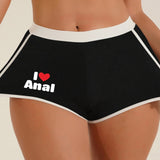 I LOVE ANAL Ladies Breathable Boyshorts