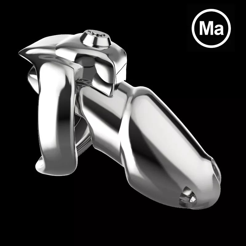 Click & Lock Stainless Steel Chastity Cage