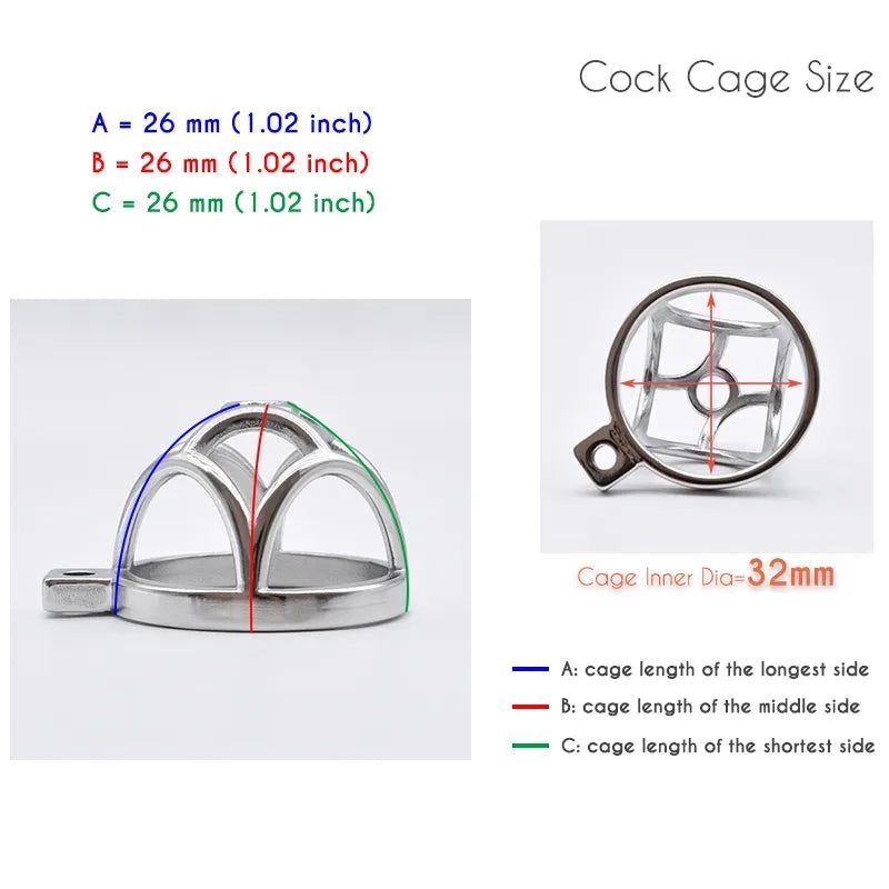 CageX Stainless Steel Chastity Cage