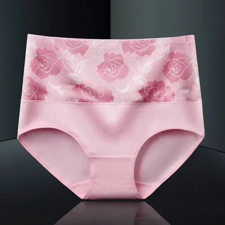 3 Pack High Waist Seamless Floral Briefs