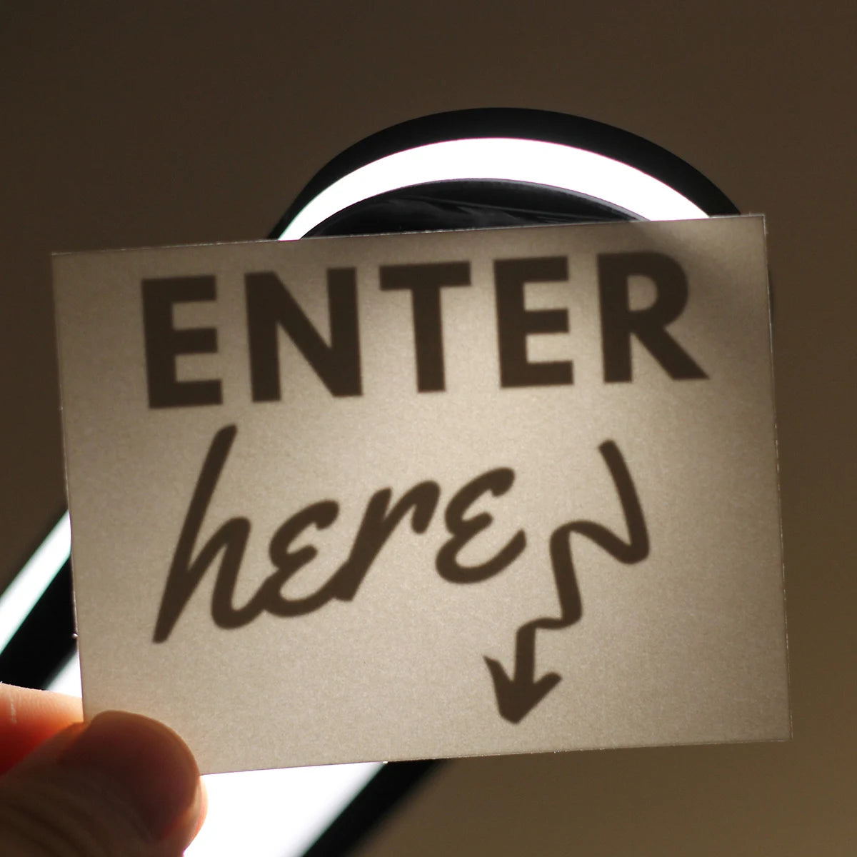 "Enter  Here" Temporary Tattoo