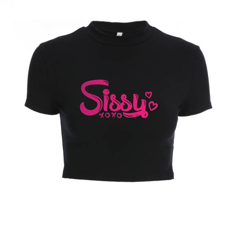 SISSY Sexy Black Crop Top