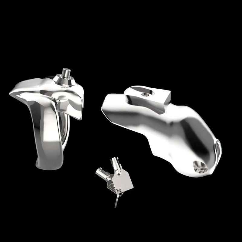 Click & Lock Stainless Steel Chastity Cage