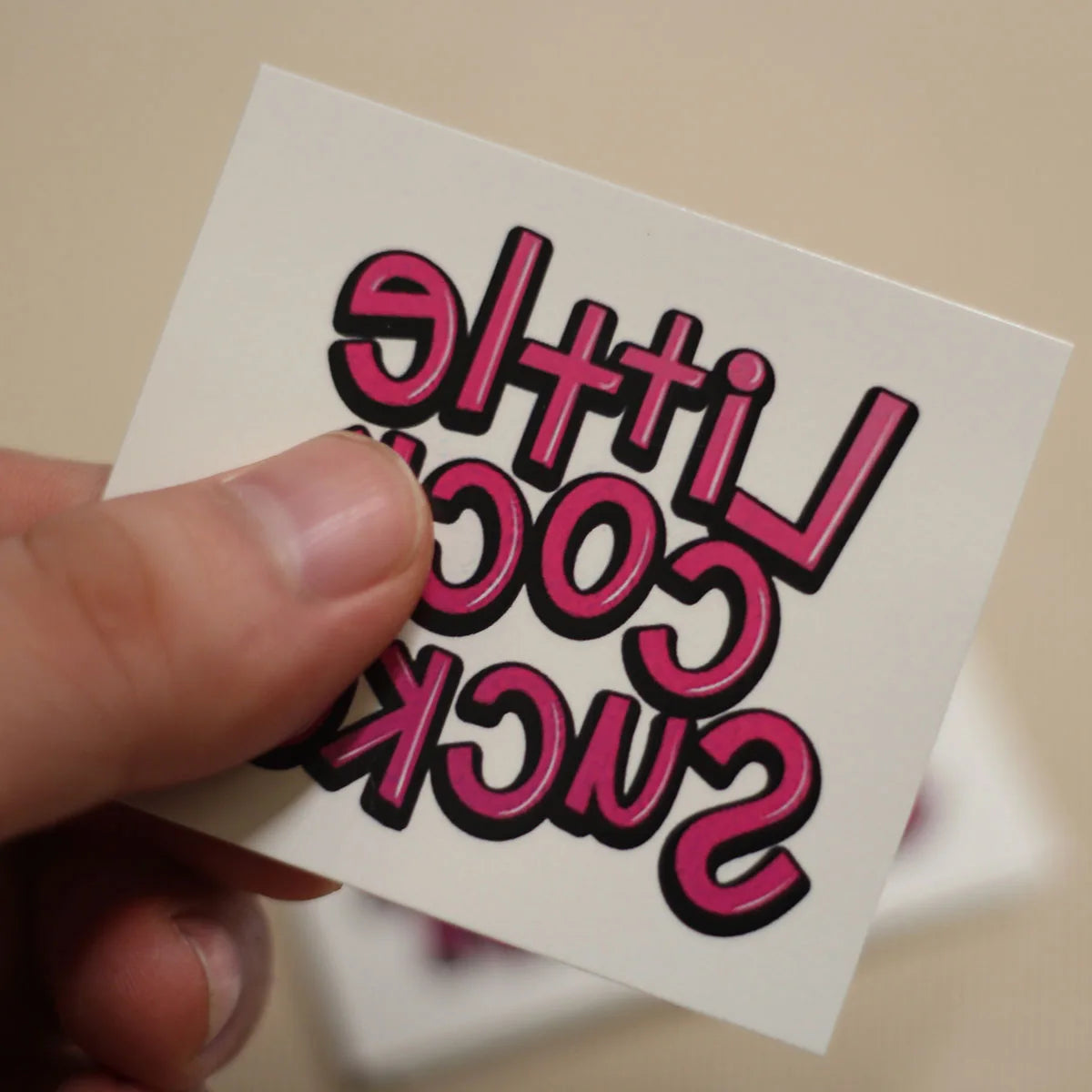 "Little Cock Sucker" Temporary Tattoo