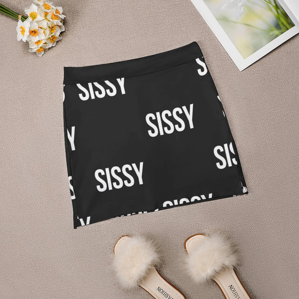 SISSY - White Type Light Mid Skirt