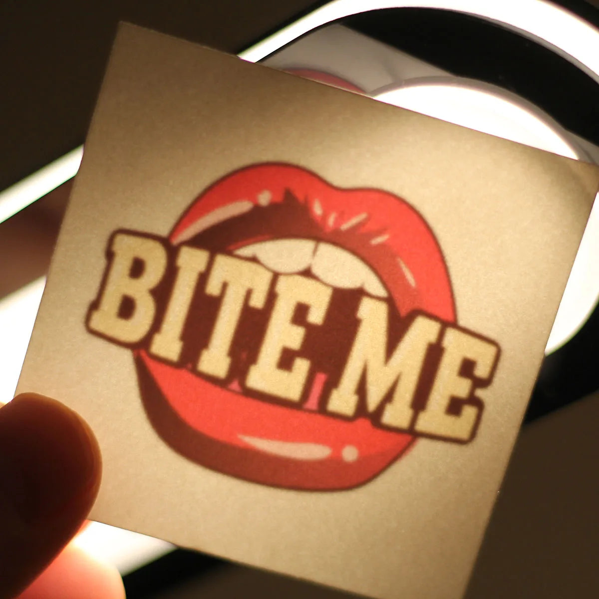 "Bite Me" Temporary Tattoo