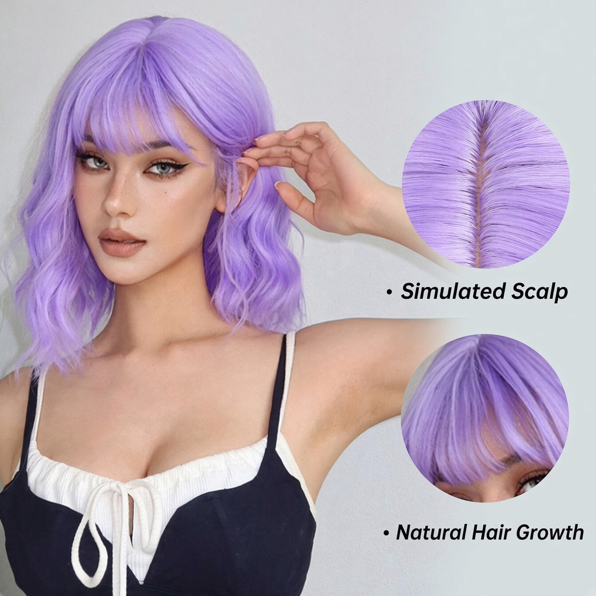 Amethyst Cut Synthetic Wig