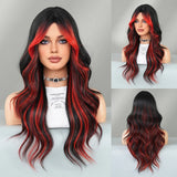 Midnight Flame Waves Synthetic Wig