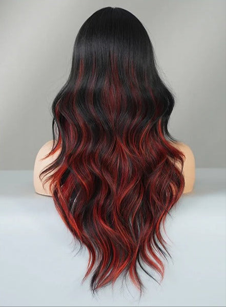 Midnight Flame Waves Synthetic Wig