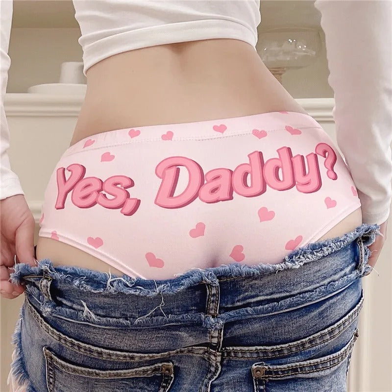 Yes Daddy Hearts Feminine Panties