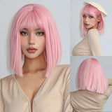 Pink Dream Bob Synthetic Wig