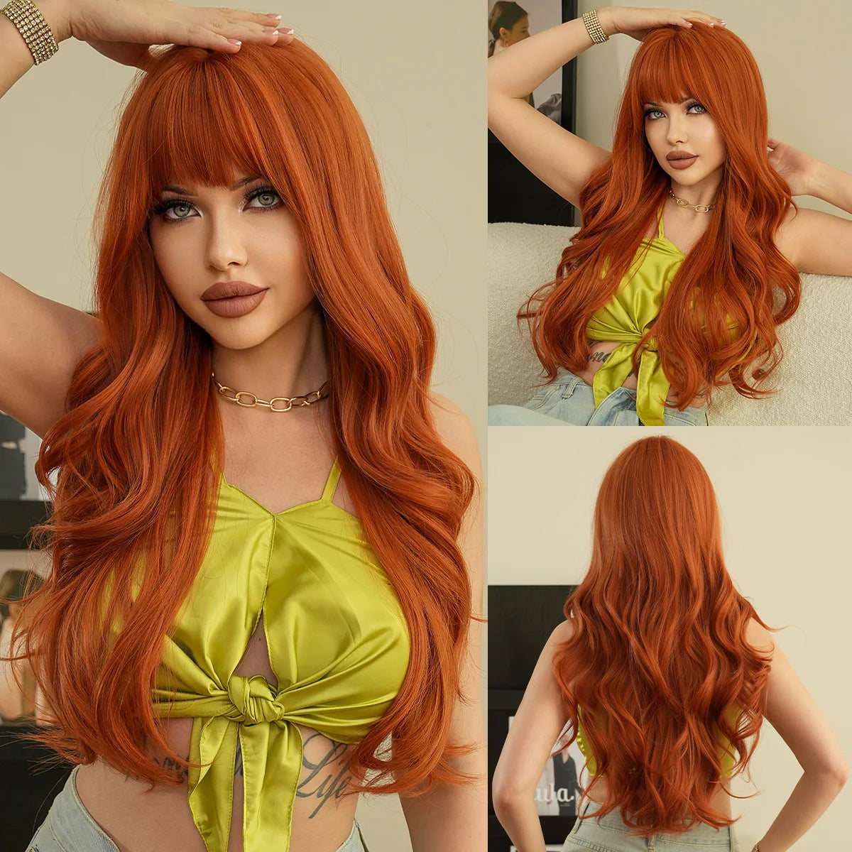 Fiery Cascade Synthetic Wig