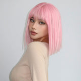 Pink Dream Bob Synthetic Wig