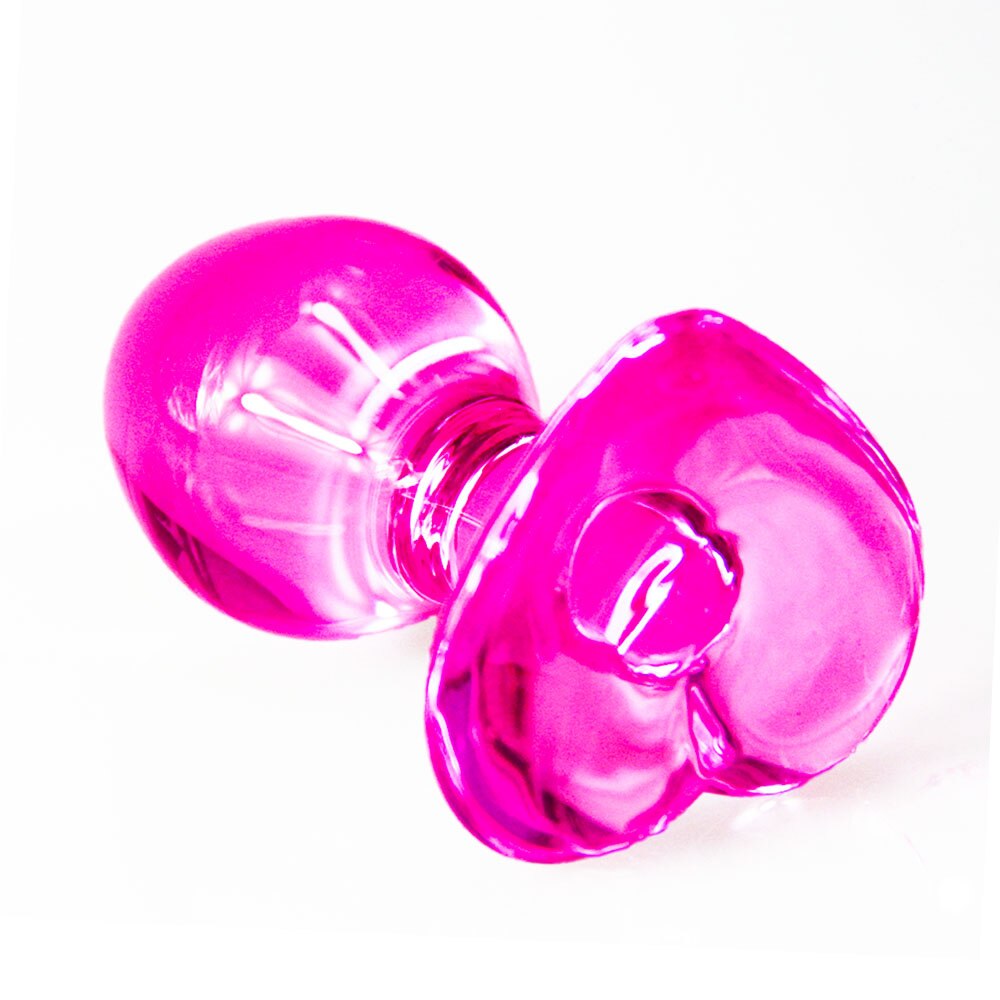 Heart Shaped Pink Glass Plug