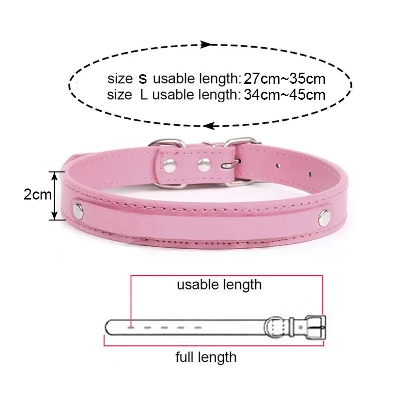 Custom Pink Sissy Collar