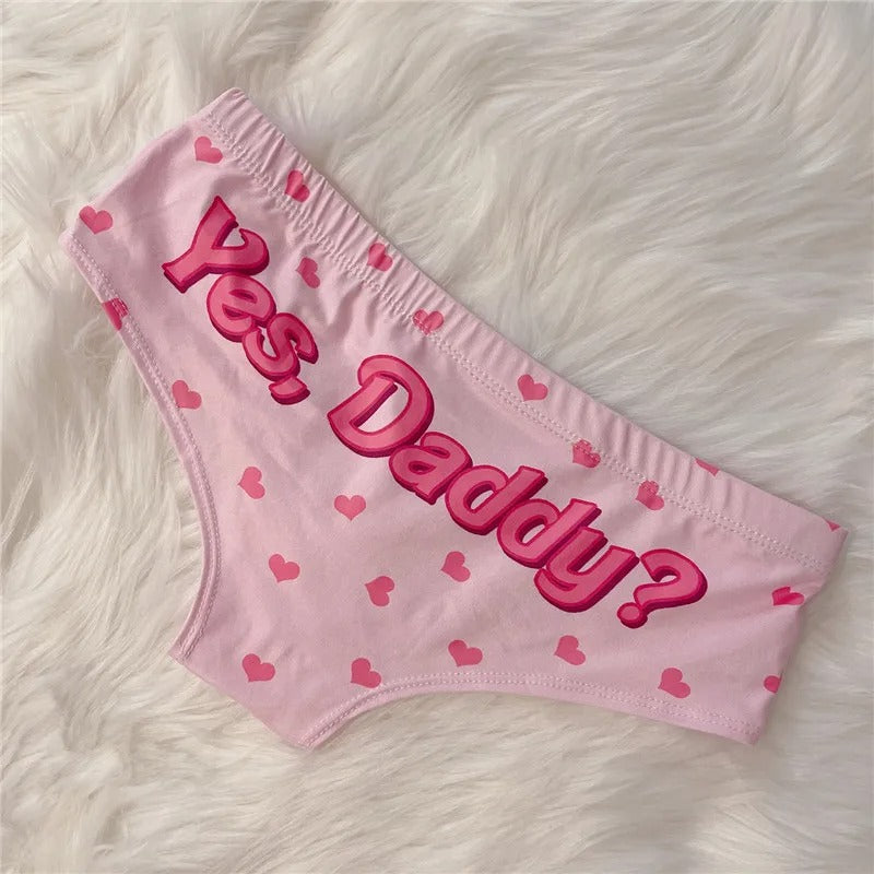 Yes Daddy Hearts Feminine Panties