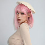 Pink Dream Bob Synthetic Wig