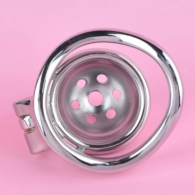 Round Trinity Metal Chastity Cage