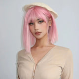 Pink Dream Bob Synthetic Wig