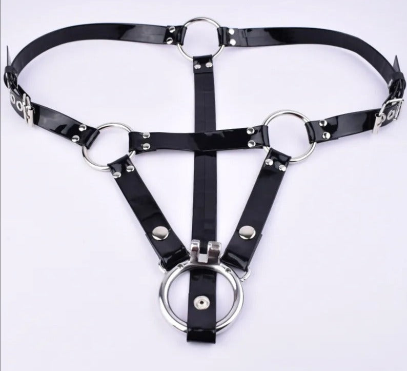 Chastity Cage Belt Harness