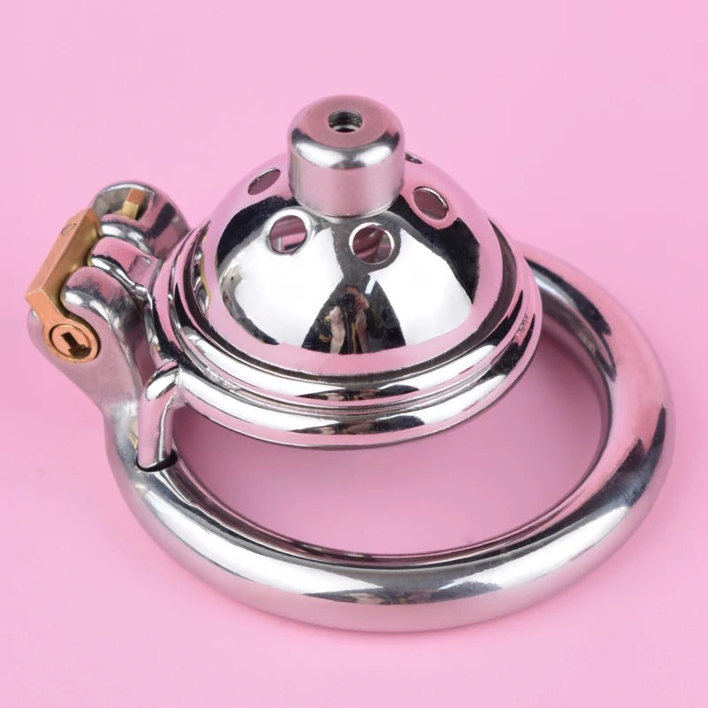 Round Trinity Metal Chastity Cage