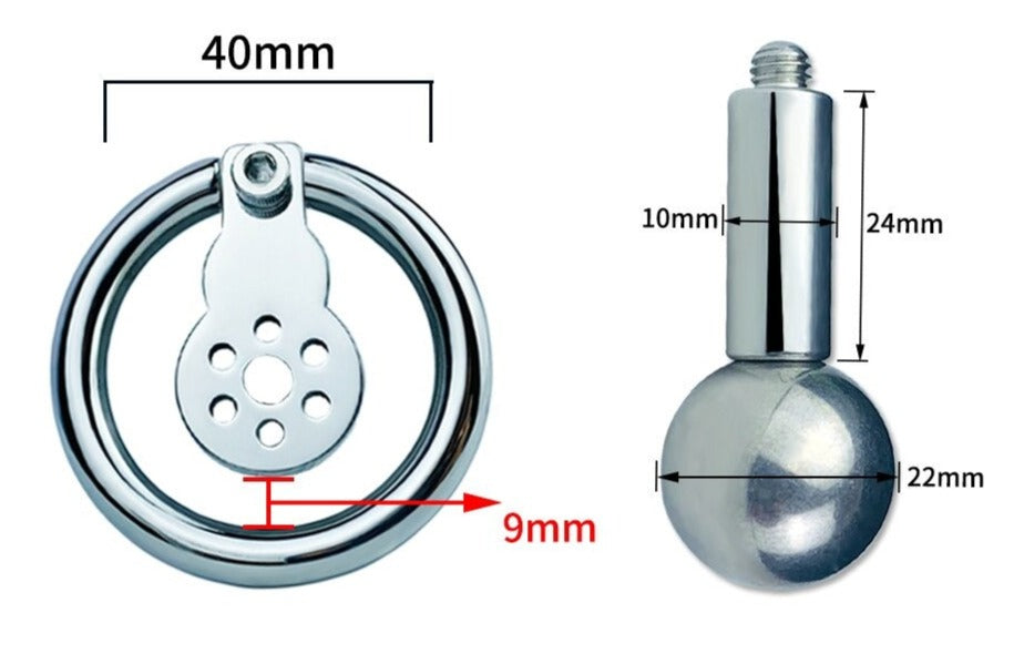 Stainless Steel Short Glans Stimulation Cage