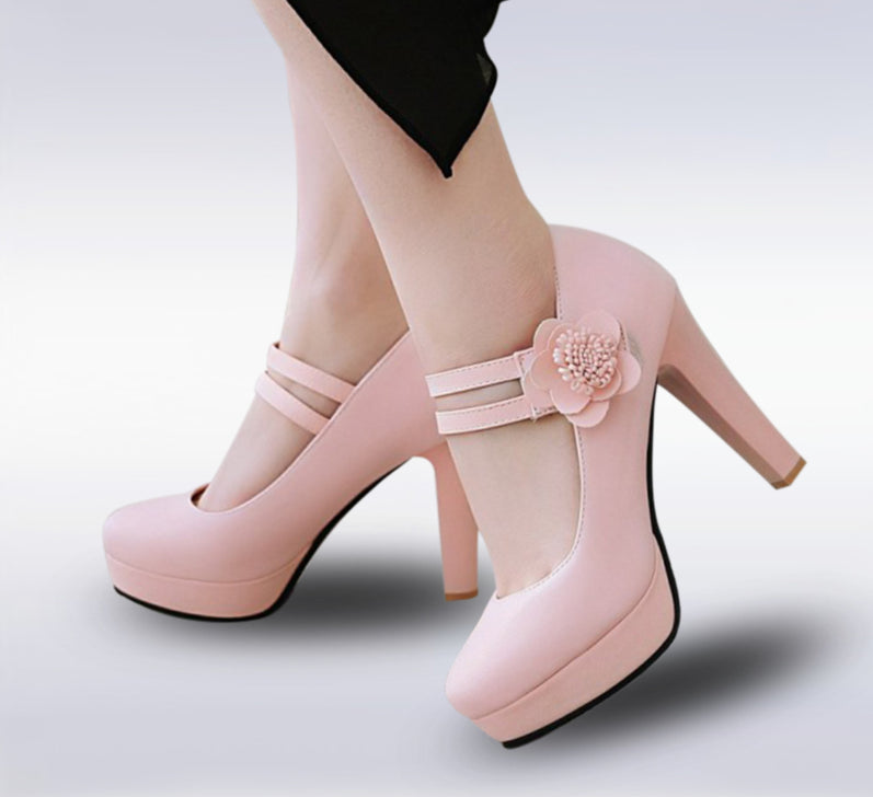 Plus Size 34-48 Woman High Heels Platform Shoes Sweet Princess Party Shoes 10cm shallow women Fashion Sexy pumps wedding shoes