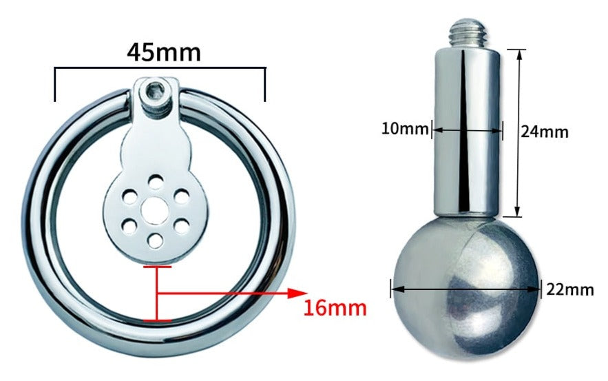 Stainless Steel Short Glans Stimulation Cage