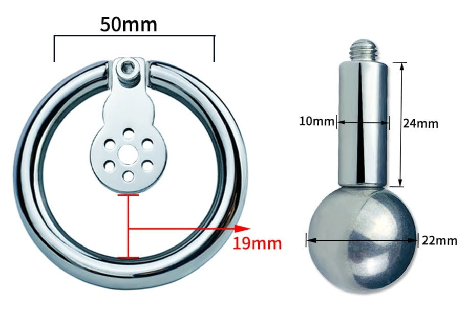 Stainless Steel Short Glans Stimulation Cage