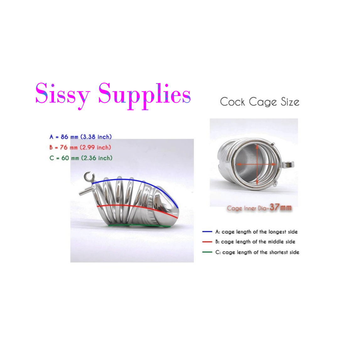 Full Spectrum Stainless Steel Chastity Cage