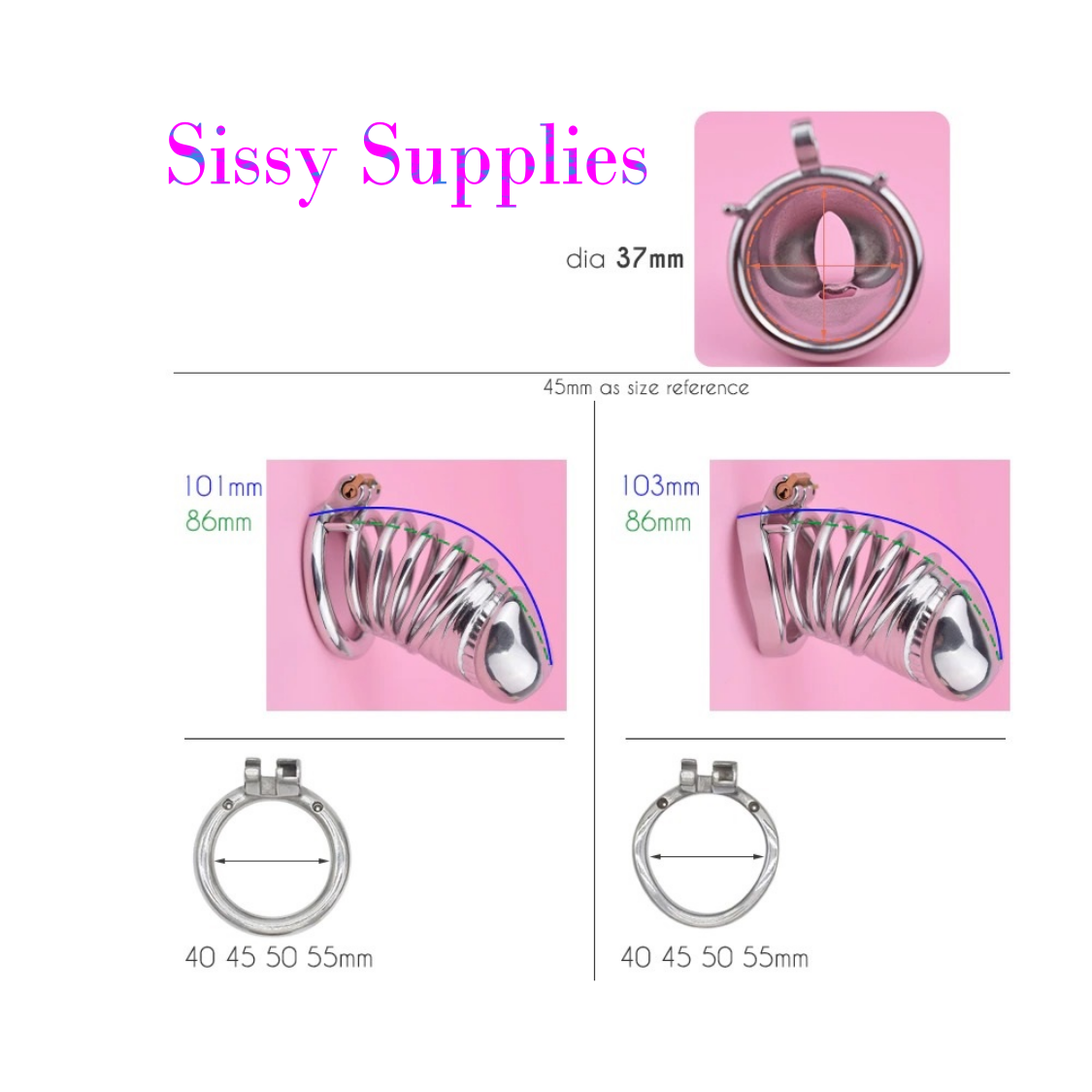 Full Spectrum Stainless Steel Chastity Cage