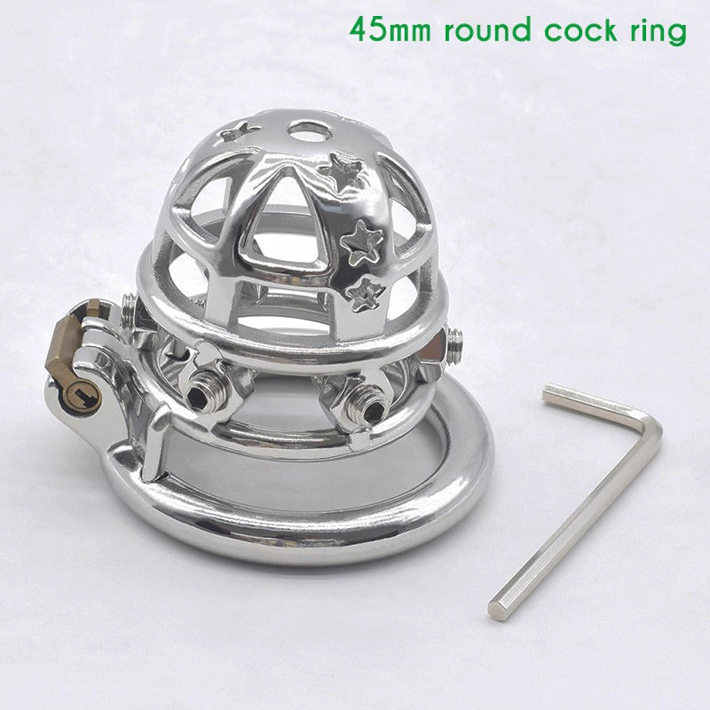 Starspike Stainless Steel Chastity Cage USA ONLY - OVERSTOCK