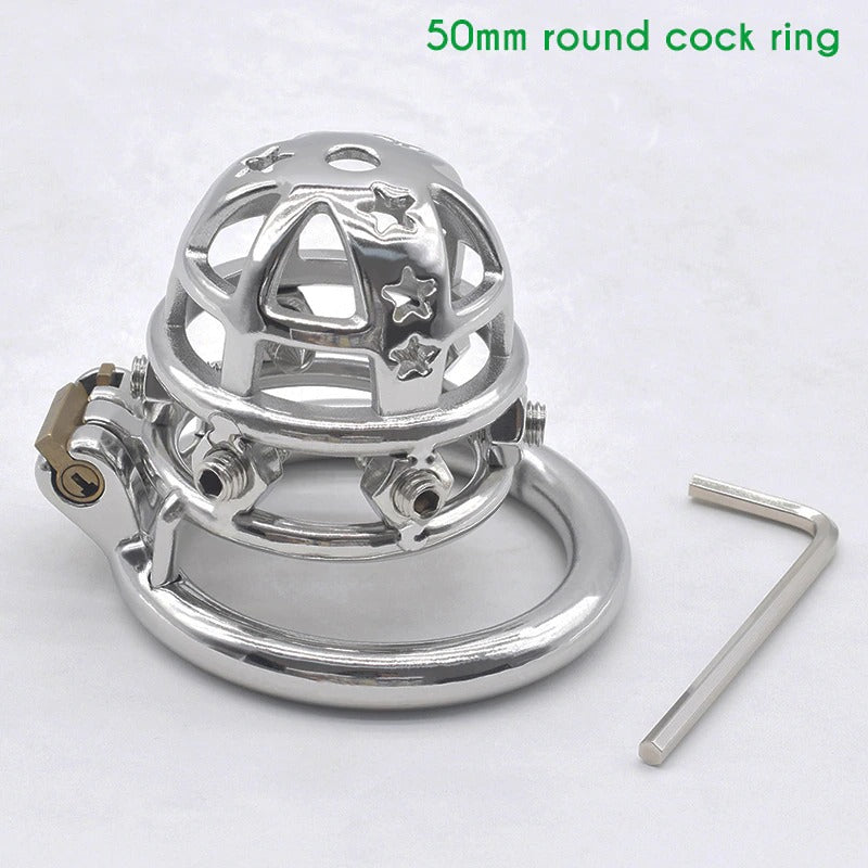 Starspike Stainless Steel Chastity Cage USA ONLY - OVERSTOCK