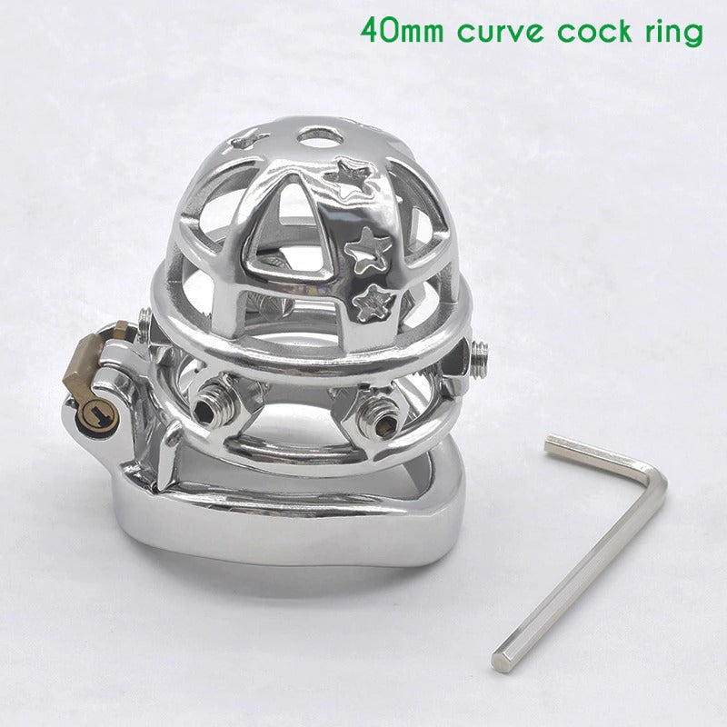 Starspike Stainless Steel Chastity Cage USA ONLY - OVERSTOCK