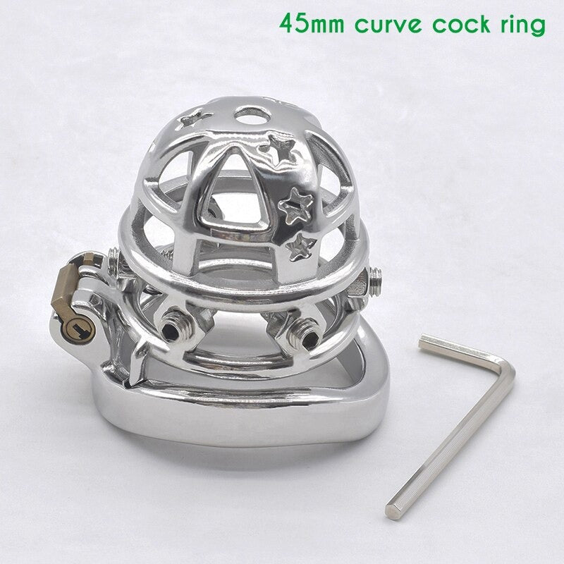 Starspike Stainless Steel Chastity Cage USA ONLY - OVERSTOCK