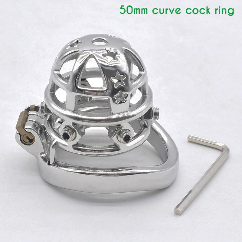 Starspike Stainless Steel Chastity Cage USA ONLY - OVERSTOCK