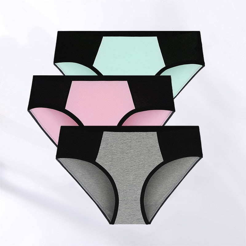 Cotton Mid Waist Panties - 3Pk