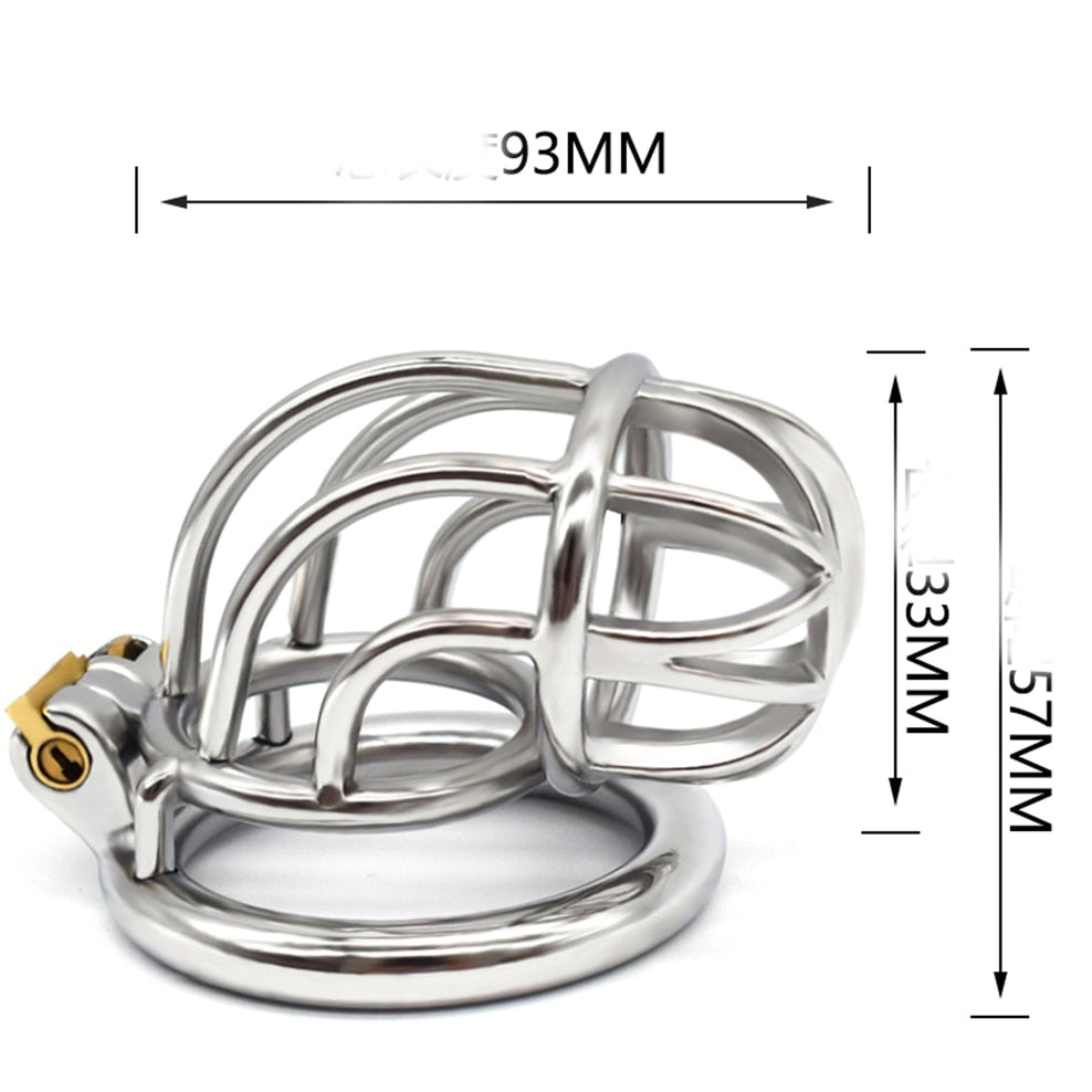 Curved Stainless Steel Chastity Cage