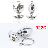 Heavy Stainless Steel Expanding Anal Plug With Lock