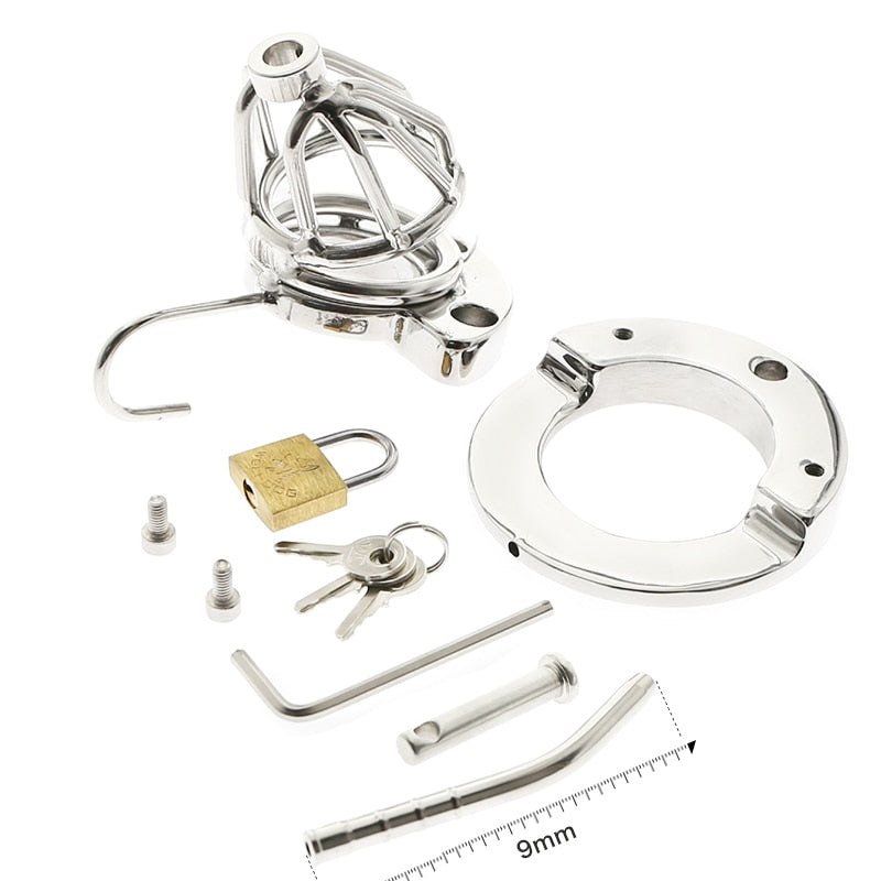 Stainless Steel Solid Chastity Cage