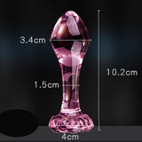 Perfectly Smooth High Quality Pink Glass Anal Plugs