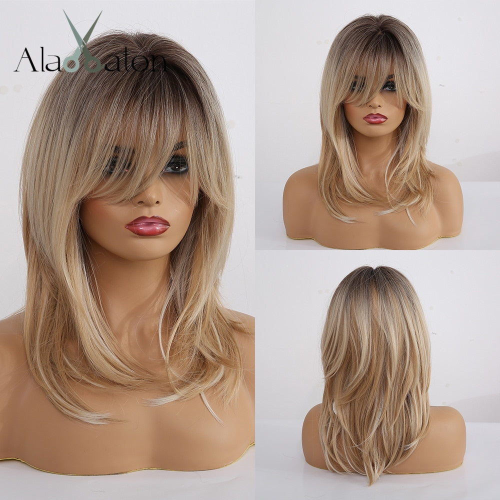 ALAN EATON Long Natural Wave Synthetic Wig