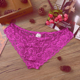 Floral Lace Sheer Pouch G-string Panties