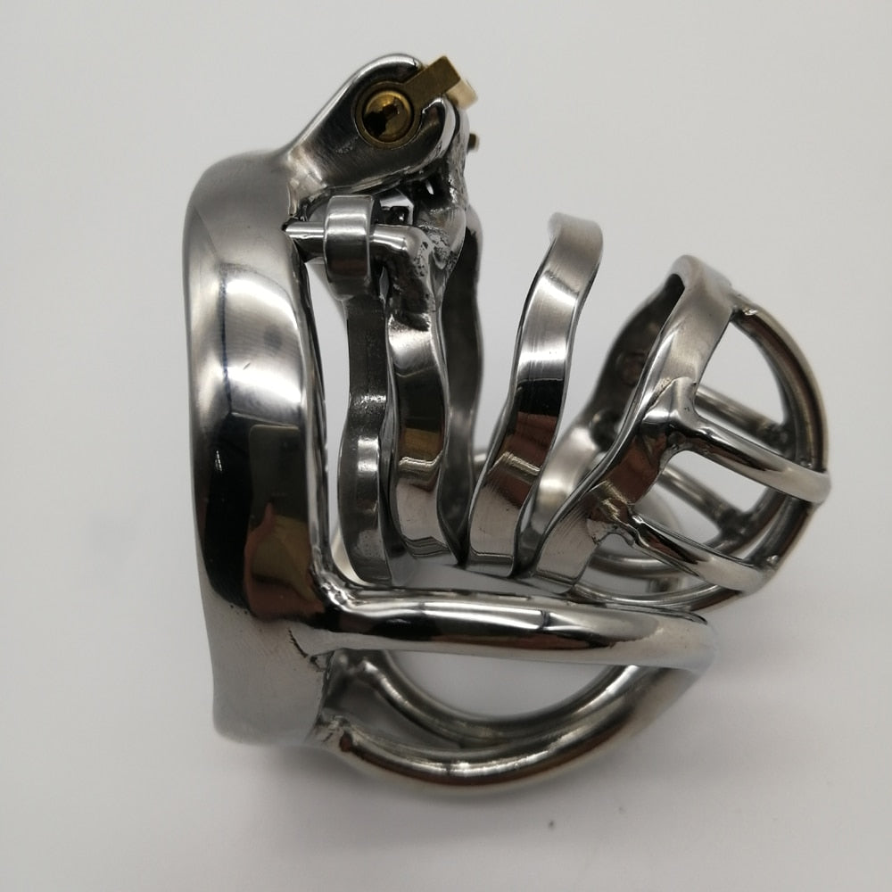 Prevent Extramarital Sex,Testis separate Cock Cage,Stainless Steel Male Chastity Device,Penis Lock,Cock Ring,Chastity Belt,134