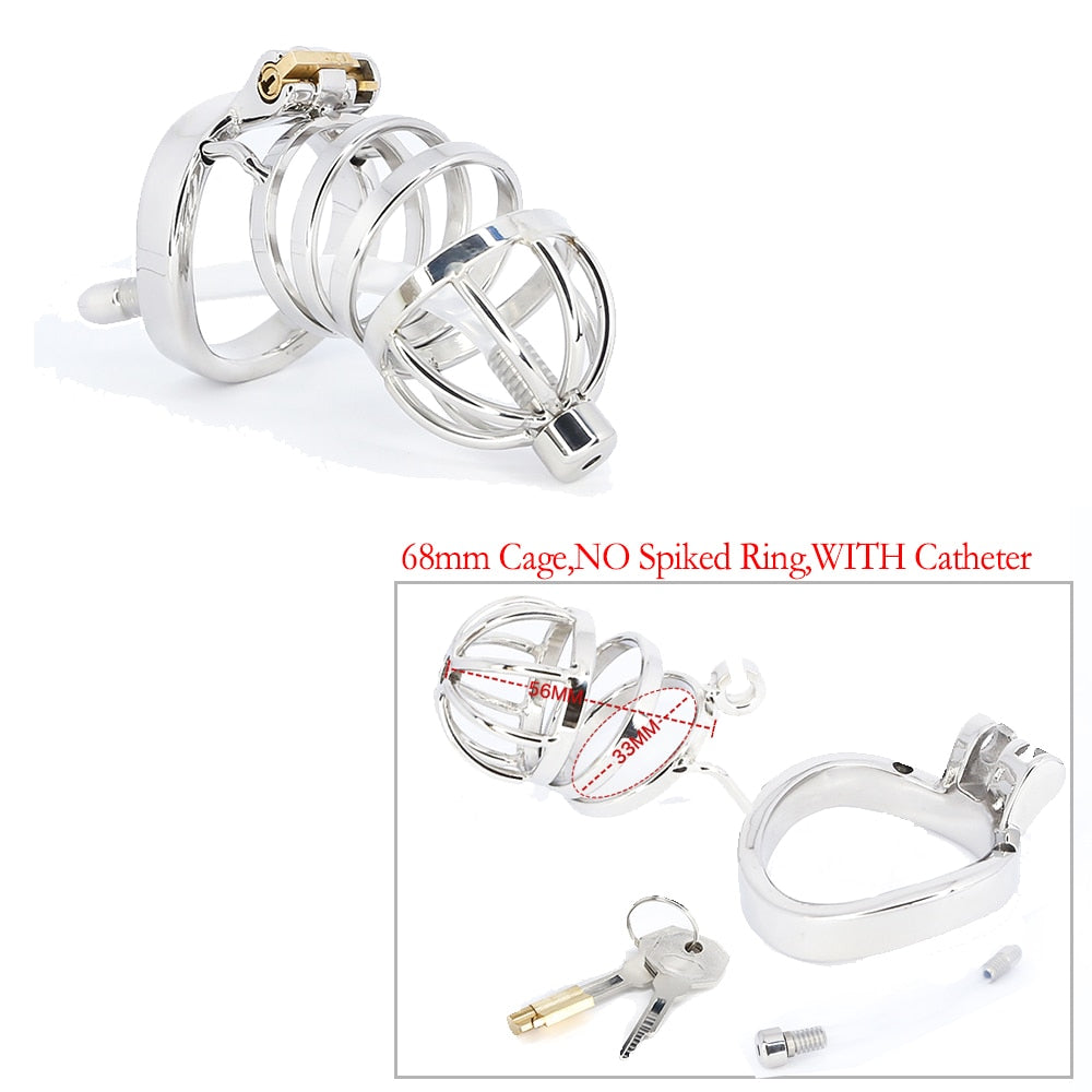 Smooth Stainless Steel Male Chastity Cage