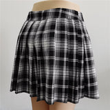 Pleated Gothic Half Irregular Skirt High Waist