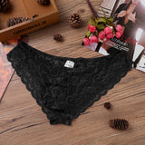 Floral Lace Sheer Pouch G-string Panties