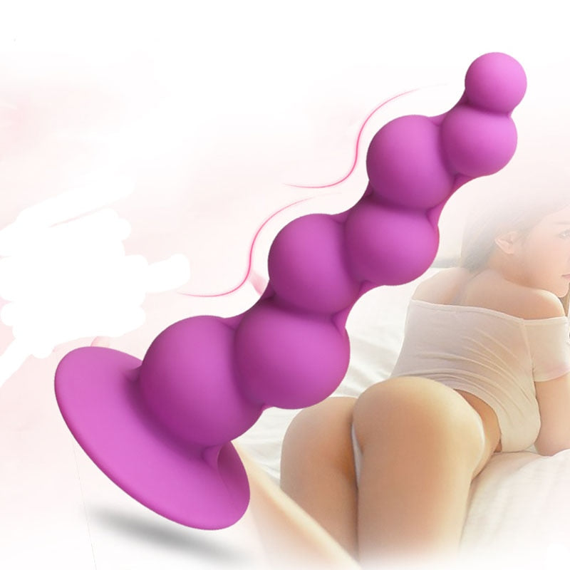 Masturbation Anal Dildo Butt Plug Sex Toys for Adults Men Women Gay Silicone Anal Beads Vaginal G-spot Stimulator Backyard Beads