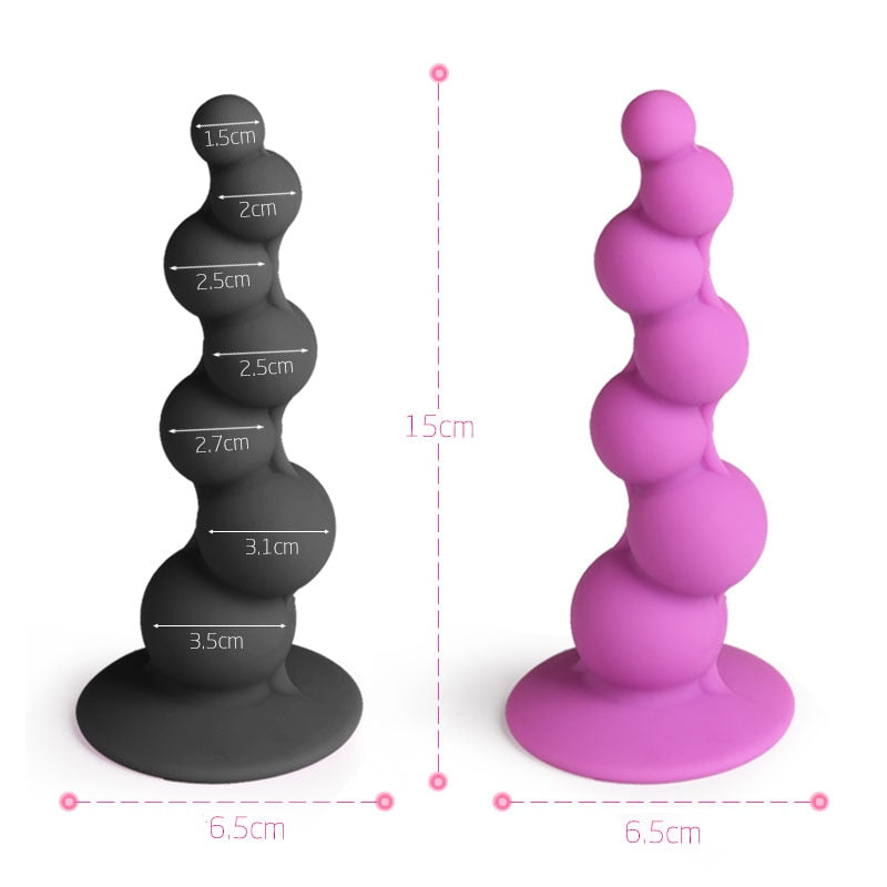 Masturbation Anal Dildo Butt Plug Sex Toys for Adults Men Women Gay Silicone Anal Beads Vaginal G-spot Stimulator Backyard Beads